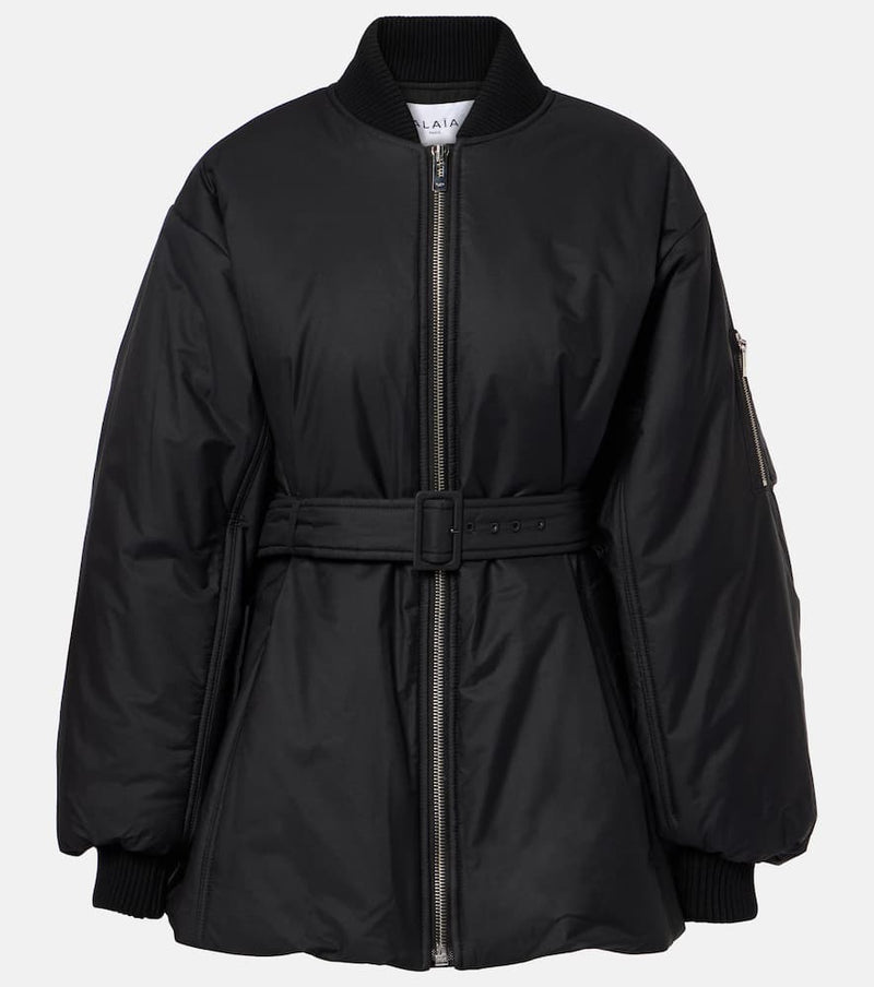 Alaia Belted cotton-blend jacket