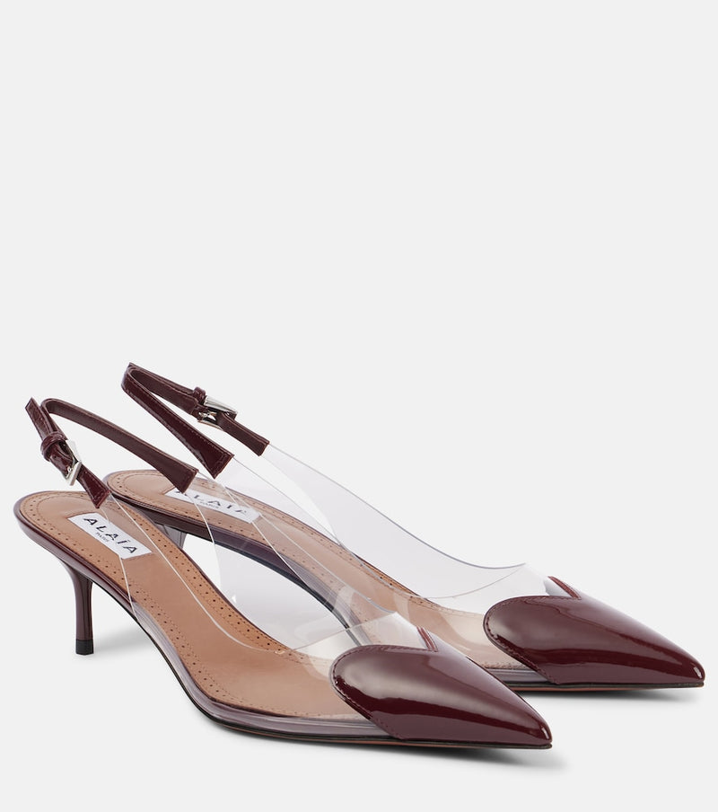 Alaia Le Cour leather slingback pumps