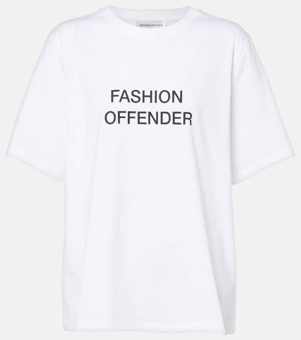 Victoria Beckham Printed cotton jersey T-shirt