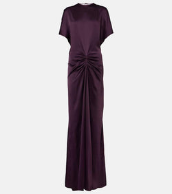 Victoria Beckham Gathered crêpe satin gown