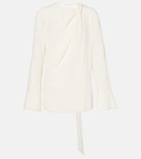 Victoria Beckham Scarf-detail silk blouse