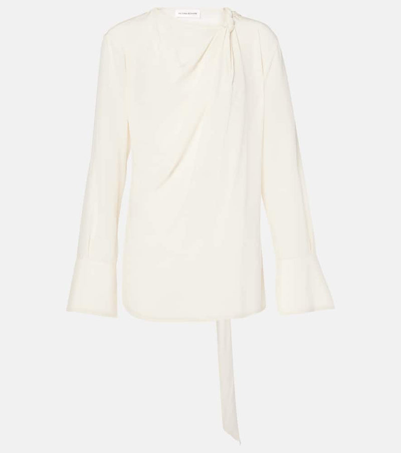 Victoria Beckham Scarf-detail silk blouse