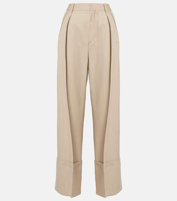 Victoria Beckham Virgin wool wide-leg pants