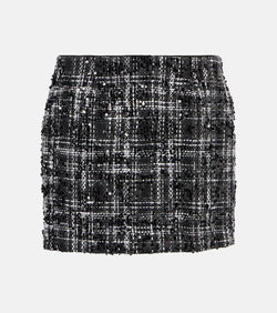 Rotate Sequined bouclé miniskirt