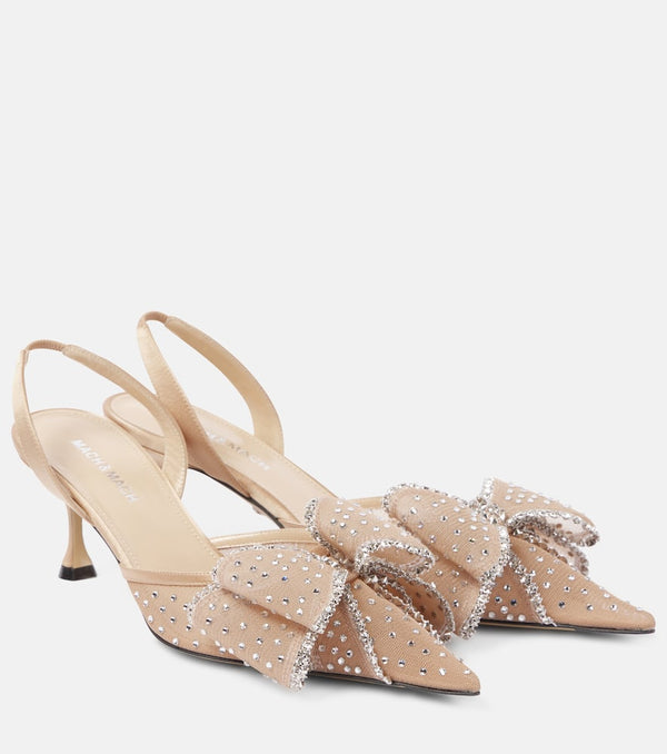 Mach & Mach Cadeau 65 embellished slingback pumps