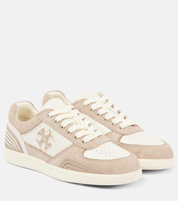 Tory Burch Clover Court suede and leather sneakers