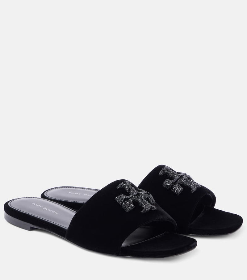 Tory Burch Eleanor velvet slides