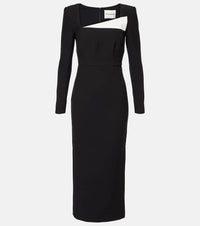 Roland Mouret Paneled crepe midi dress