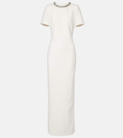 Roland Mouret Embellished crêpe gown