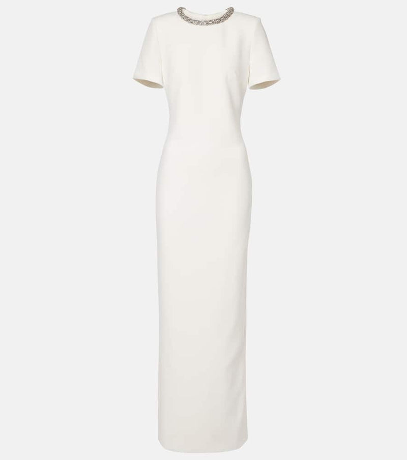 Roland Mouret Embellished crêpe gown