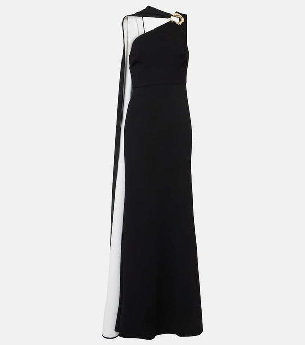 Roland Mouret Asymmetric caped cady gown