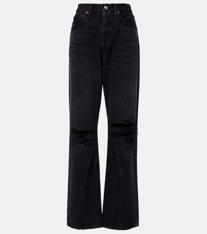 Agolde Kelly high-rise distressed straight jeans