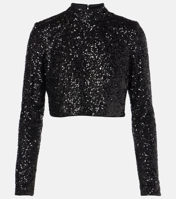 Frame Sequined crop top