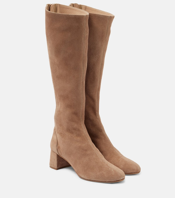 Aquazzura Saint Honore 50 suede knee-high boots