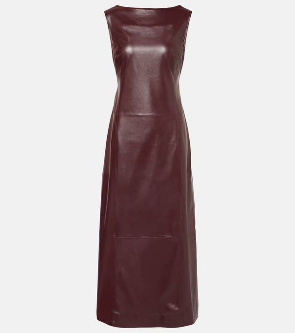 Proenza Schouler Open-back leather midi dress