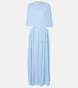 Proenza Schouler Frankie caped jersey maxi dress