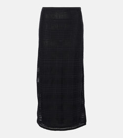 Proenza Schouler White Label plaid cotton-blend midi skirt