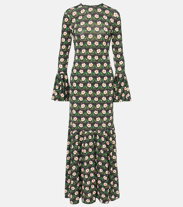 La DoubleJ Alba floral jersey maxi dress