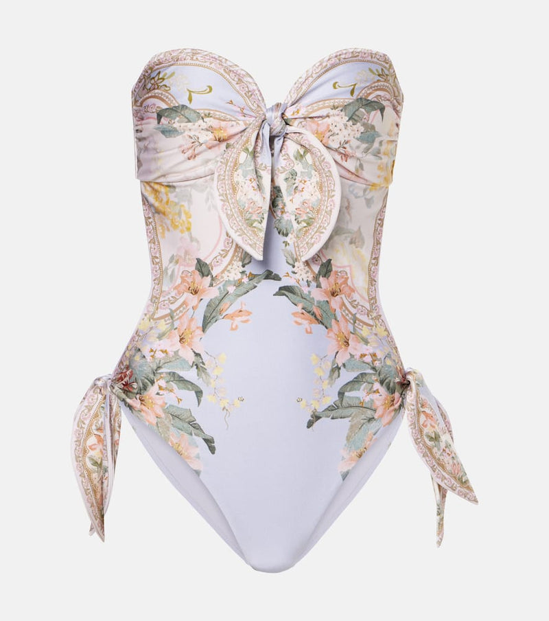 Zimmermann Wylie Scarf Tie floral swimsuit