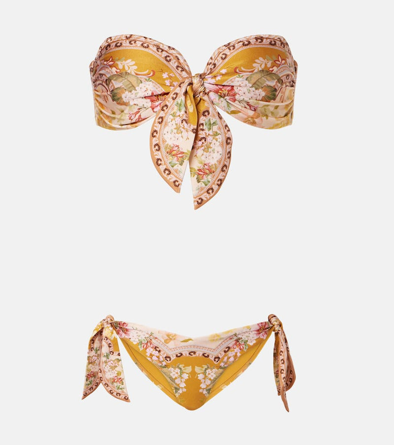 Zimmermann Wylie Scarf Tie floral bikini