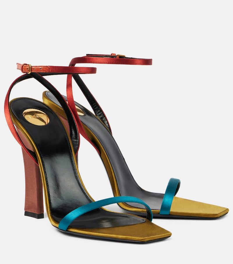 Saint Laurent Dominique 110 crepe satin sandals