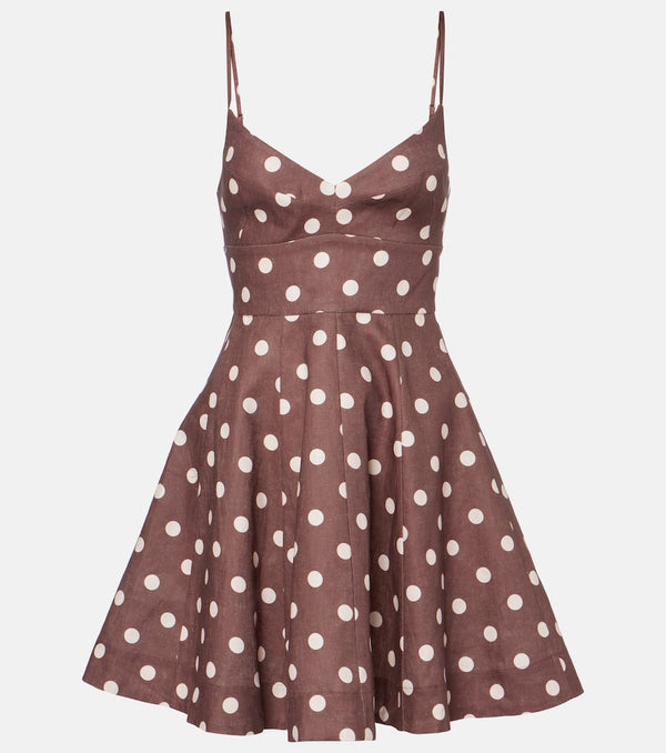 Zimmermann Acacia polka-dot linen minidress