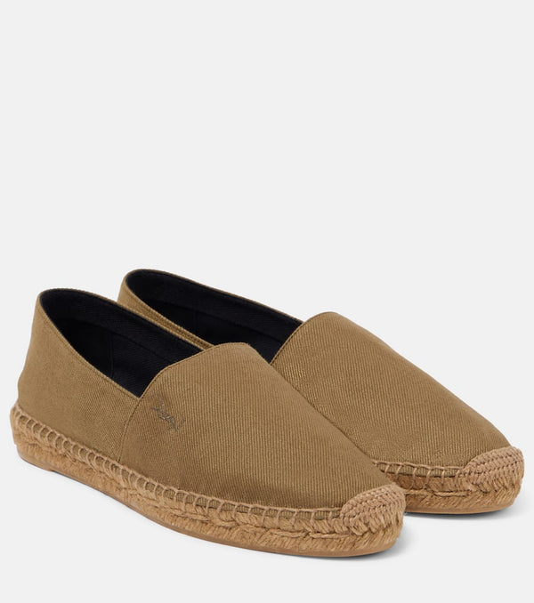 Saint Laurent Cassandre cotton gabardine espadrilles