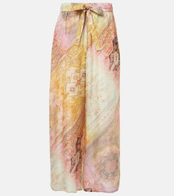 Zimmermann Tallow printed silk palazzo pants