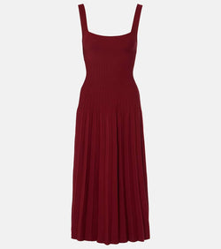 Staud Beaton chiffon-trimmed velvet maxi dress