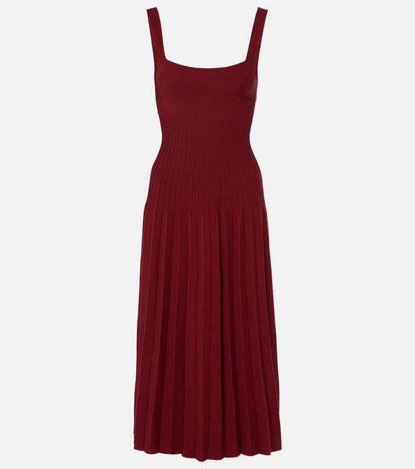 Staud Beaton chiffon-trimmed velvet maxi dress