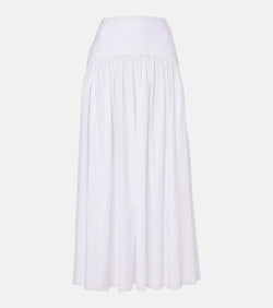 Staud Procida high-rise cotton maxi skirt