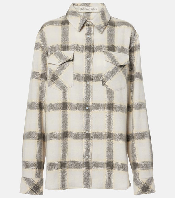 God's True Cashmere Moon plaid cashmere shirt