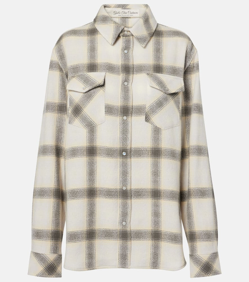God's True Cashmere Moon plaid cashmere shirt