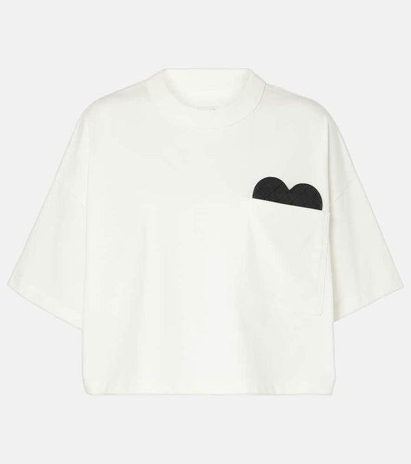 Bottega Veneta Heart-detail cropped jersey T-shirt