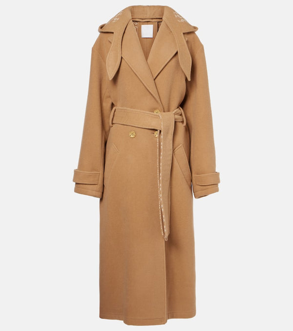 Givenchy Wool and silk wrap coat