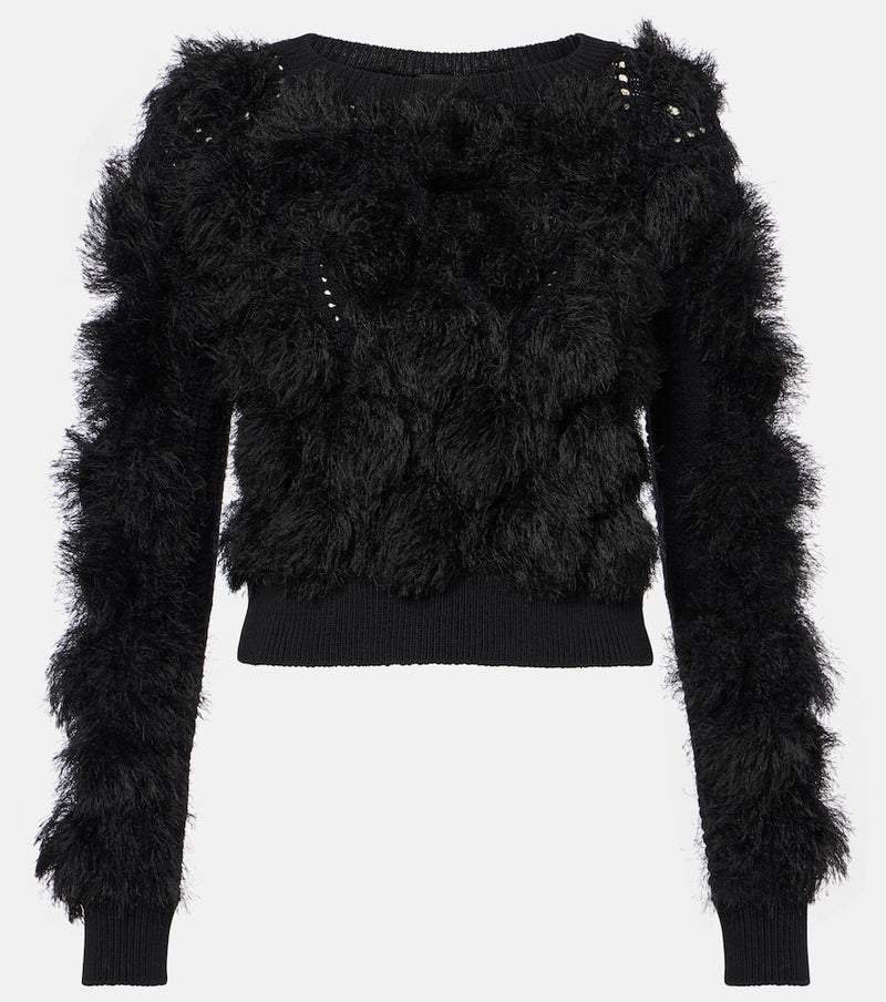 Givenchy Pompom cropped sweater