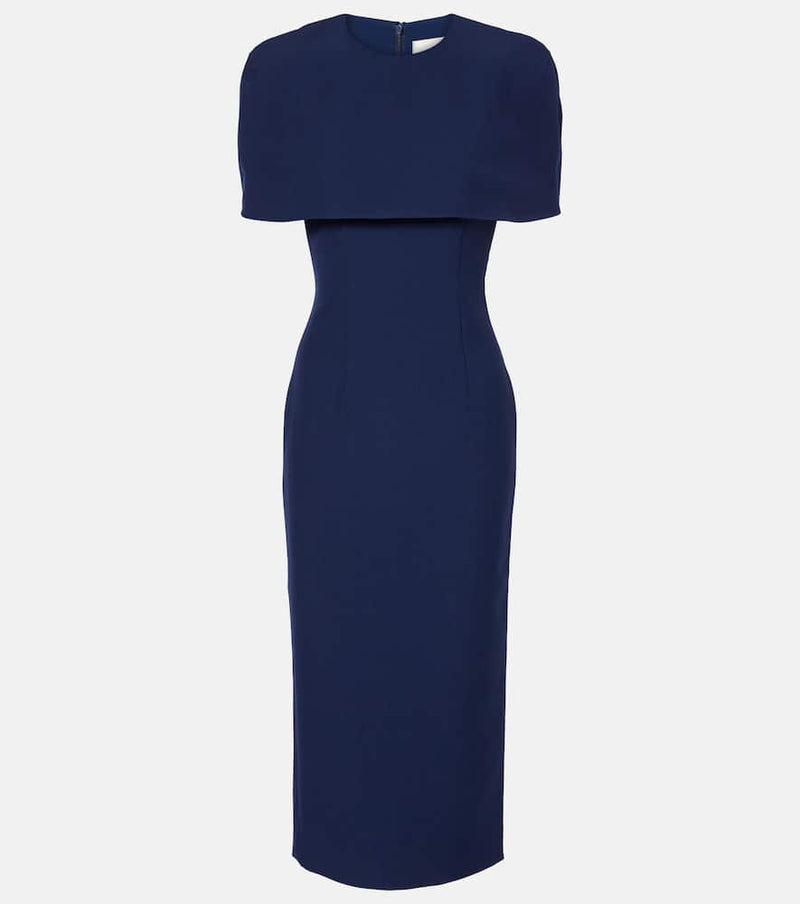 Roland Mouret Caped crêpe cocktail dress