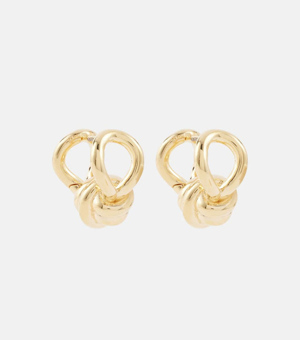 Bottega Veneta Knot gold-plated sterling silver hoop earrings