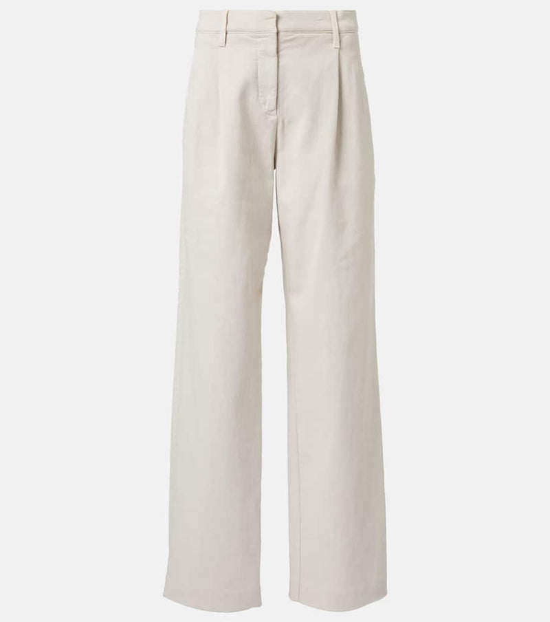 Brunello Cucinelli High-rise wide-leg jeans