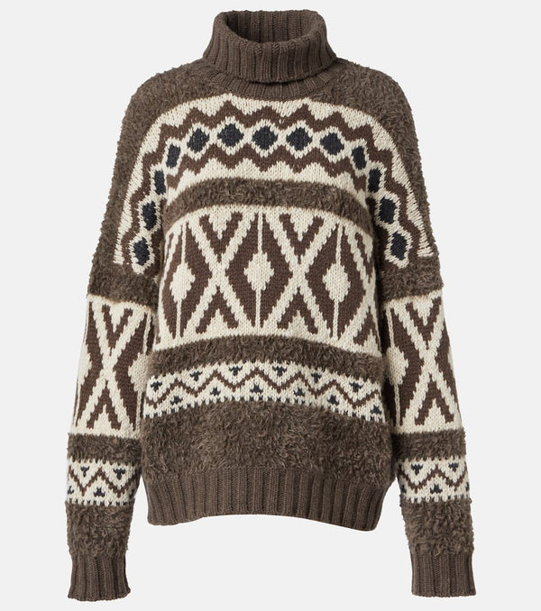 Brunello Cucinelli Wool jacquard turtleneck sweater