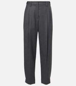 Brunello Cucinelli Baggy Sartorial high-rise wool straight pants