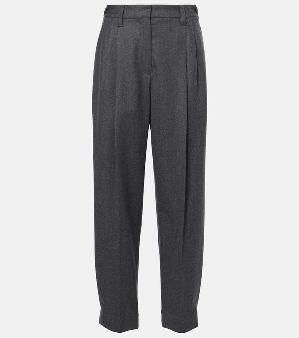 Brunello Cucinelli Baggy Sartorial high-rise wool straight pants