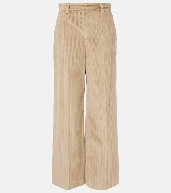 Brunello Cucinelli High-rise wide-leg corduroy pants