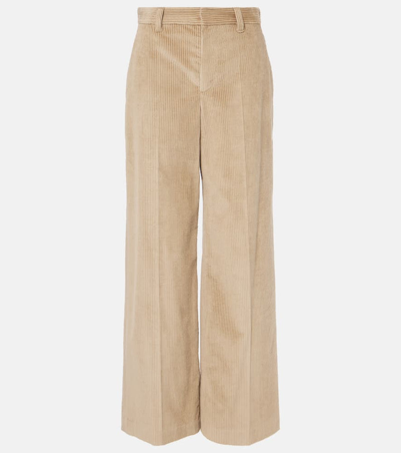 Brunello Cucinelli High-rise wide-leg corduroy pants