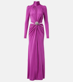 Rabanne Cutout crystal-embellished jersey gown