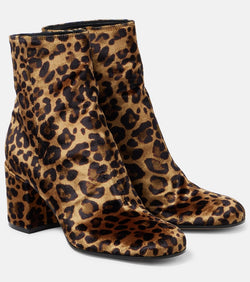 Gianvito Rossi Joelle 70 leopard-print velvet ankle boots