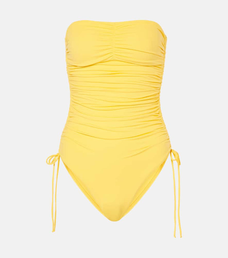 Melissa Odabash Sydney ruched strapless swimsuit