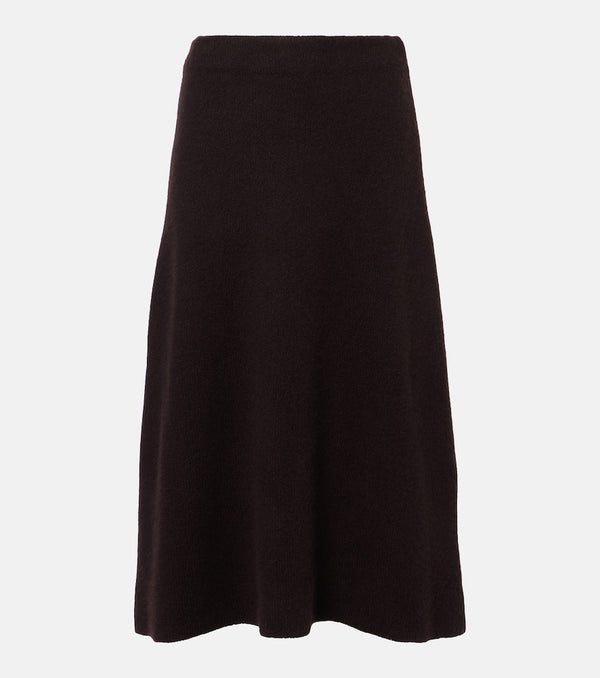 The Row Ivanka cashmere and silk midi skirt