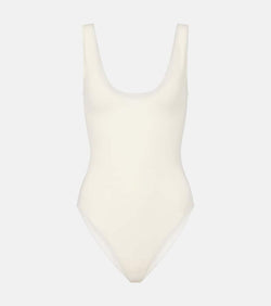 The Row Mandie silk-blend bodysuit