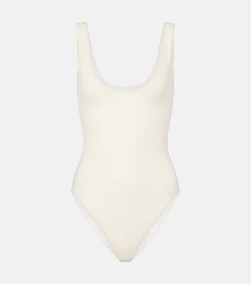 The Row Mandie silk-blend bodysuit